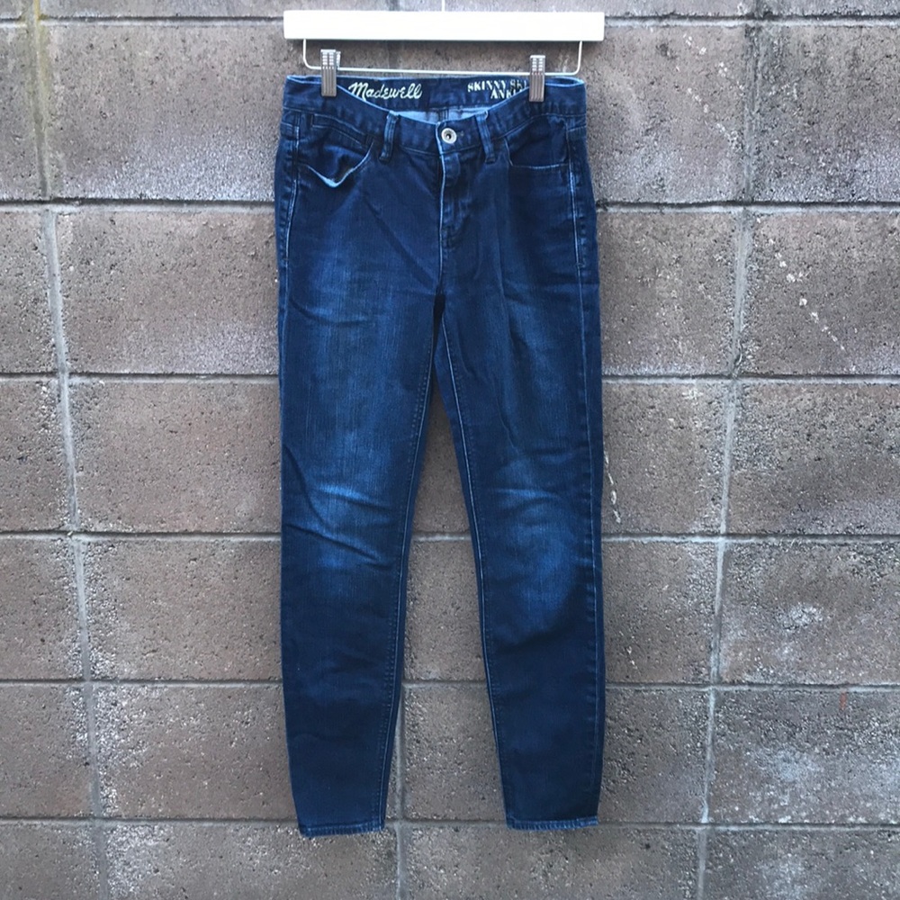 Madewell dark blue skinny jeans